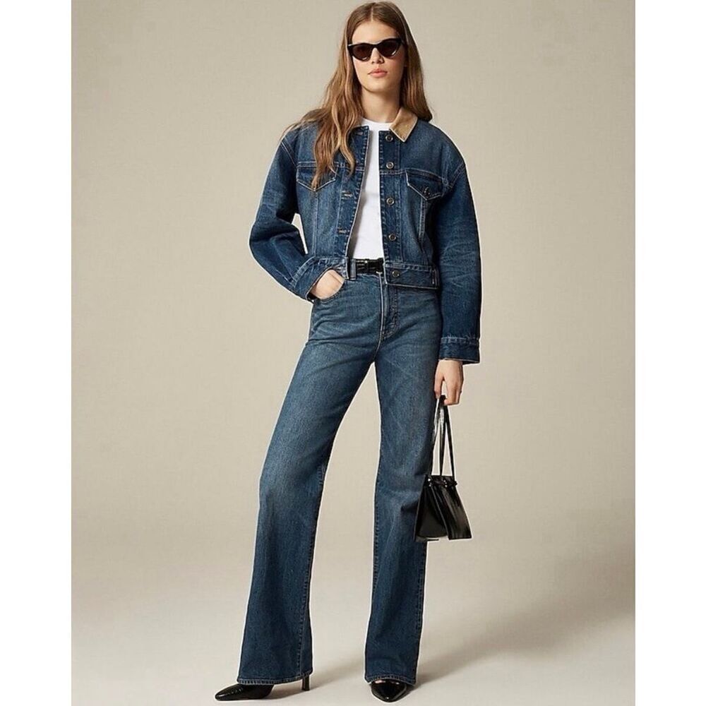 J. Crew Vintage Flare High Rise Semi Stretch Jeans Blue Size 27T